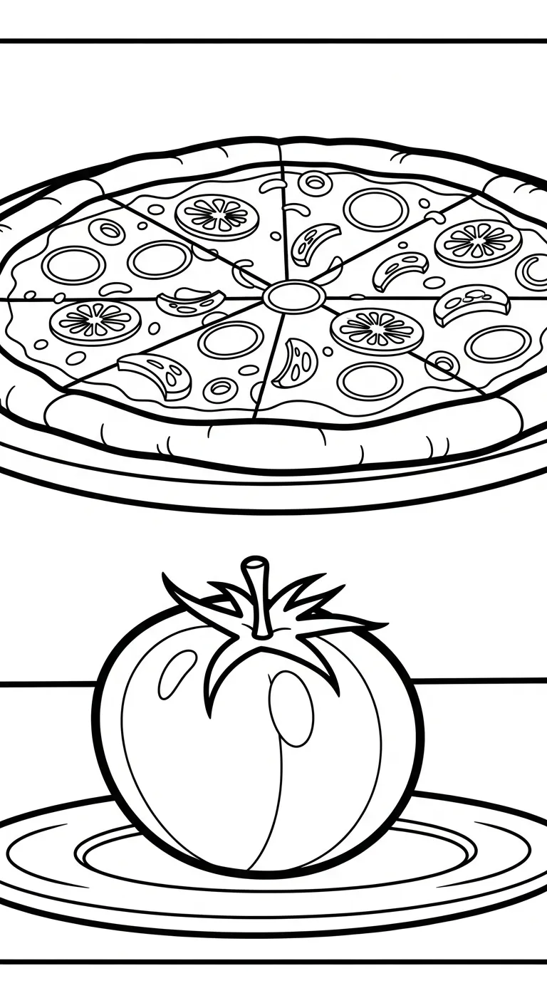 tải hình tô màu Trang tô mau Cà Chua miễn phí