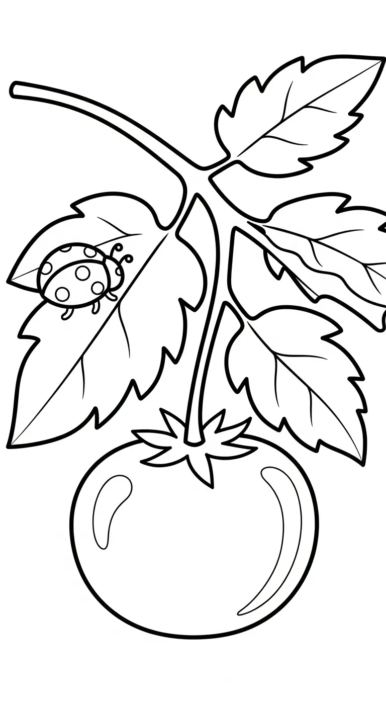 hình tô màu Trang tô mau Cà Chua cho bé 7-8 tuổi