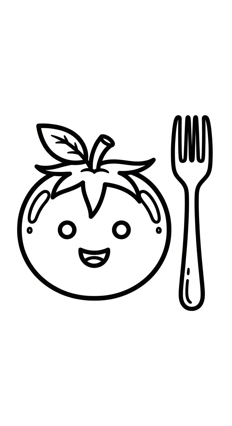 hình tô màu Trang tô mau Cà Chua tập tô