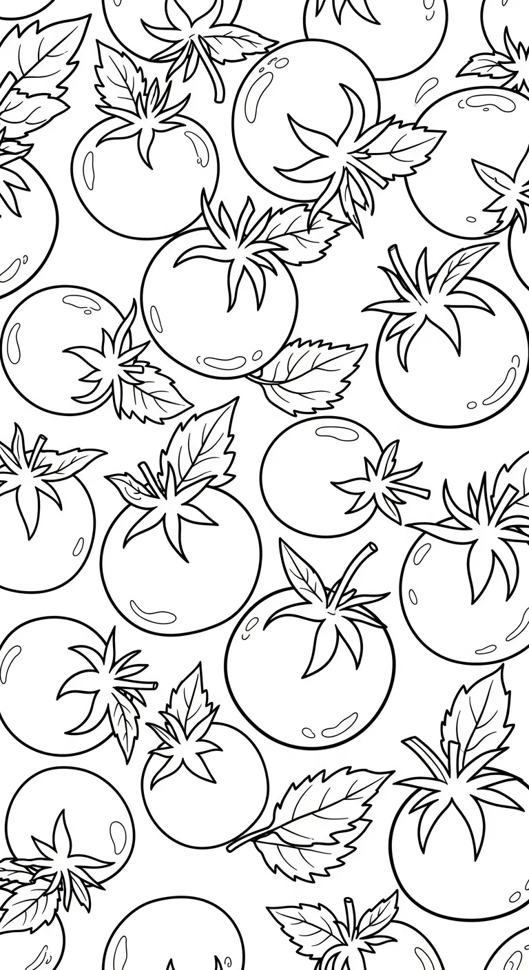 download tranh tô màu Trang tô mau Cà Chua cho bé