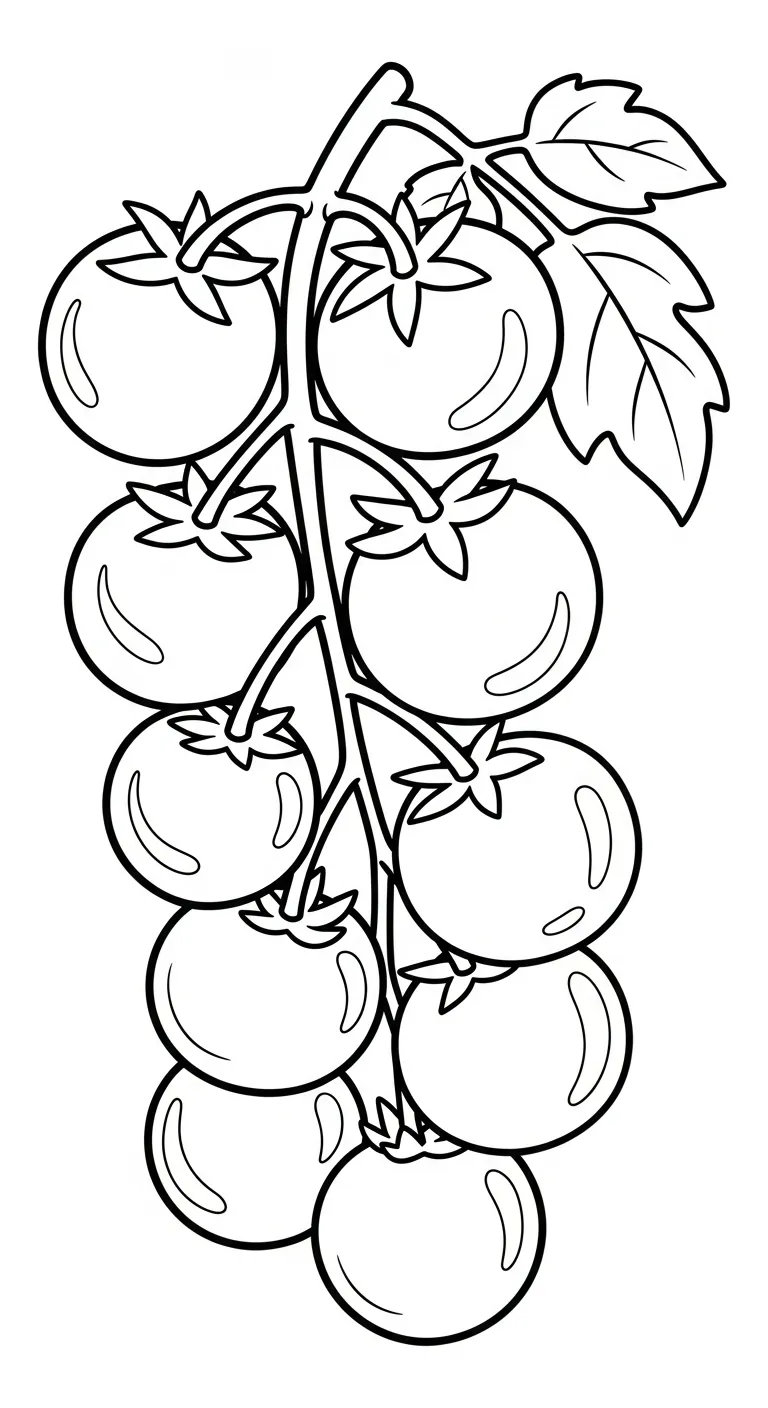 tranh tô màu Trang tô mau Cà Chua cho bé 8 tuổi