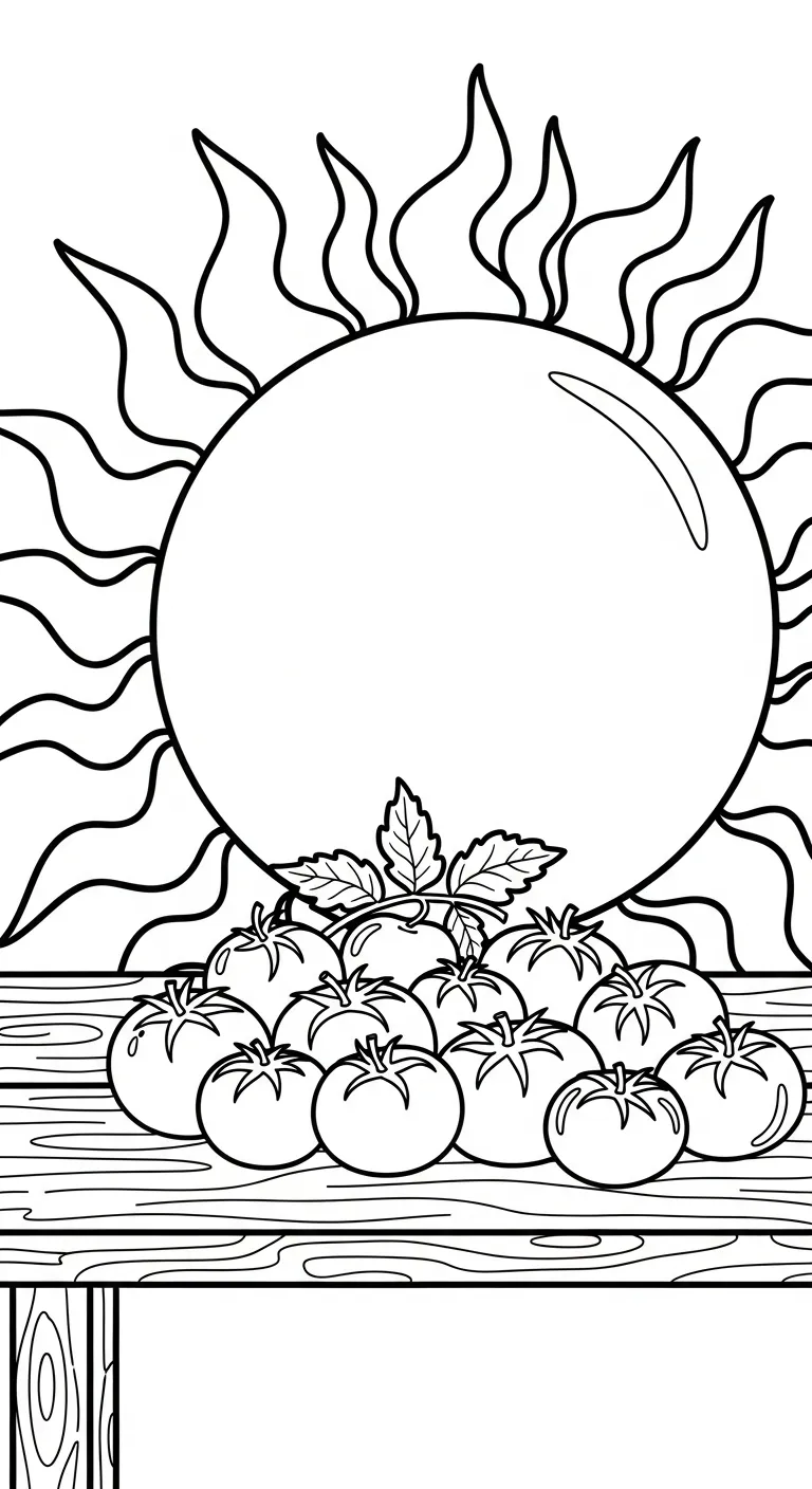 hình tô màu Trang tô mau Cà Chua cho bé 4 tuổi