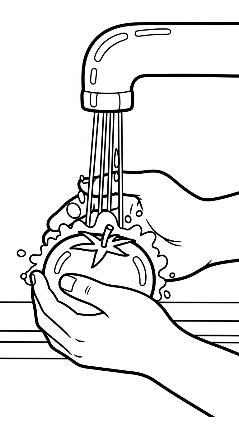 tranh tô màu Trang tô mau Cà Chua cho bé 8 tuổi 1