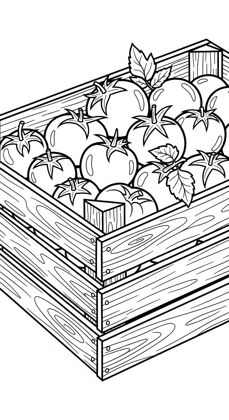 tranh tô màu Trang tô mau Cà Chua cho bé 1