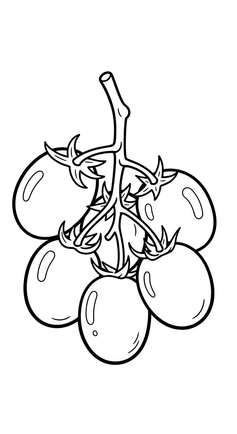 download tranh tô màu Trang tô mau Cà Chua cho bé 1