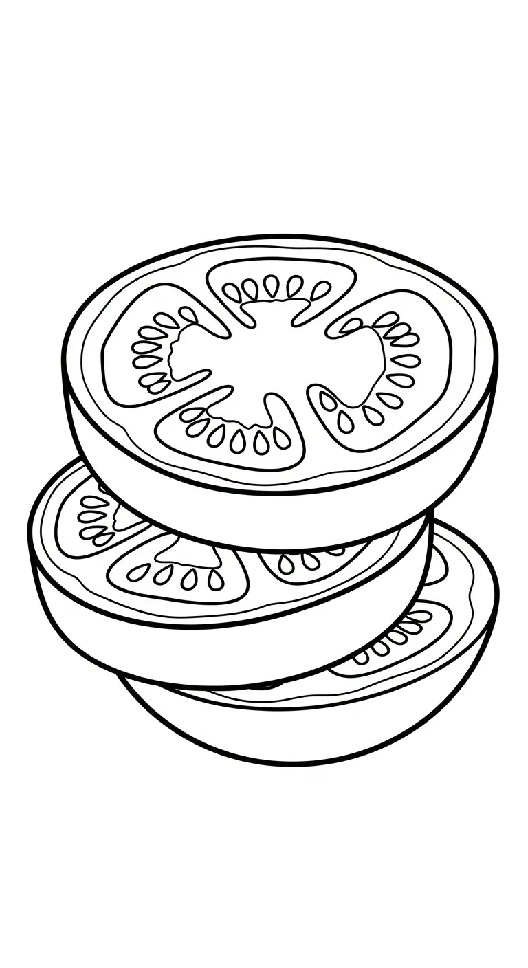 tranh tô màu Trang tô mau Cà Chua cho trẻ em