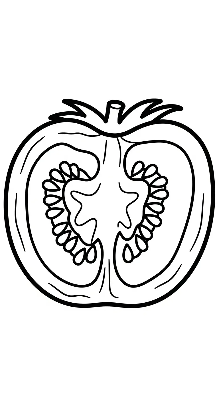 tải tranh tô màu Trang tô mau Cà Chua cho bé 3 tuổi