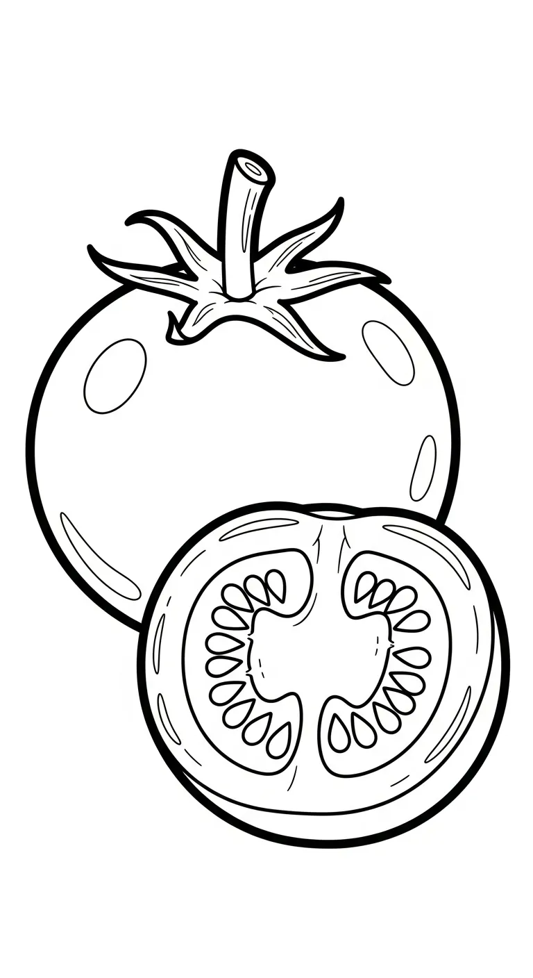 in tranh tô màu Trang tô mau Cà Chua miễn phí