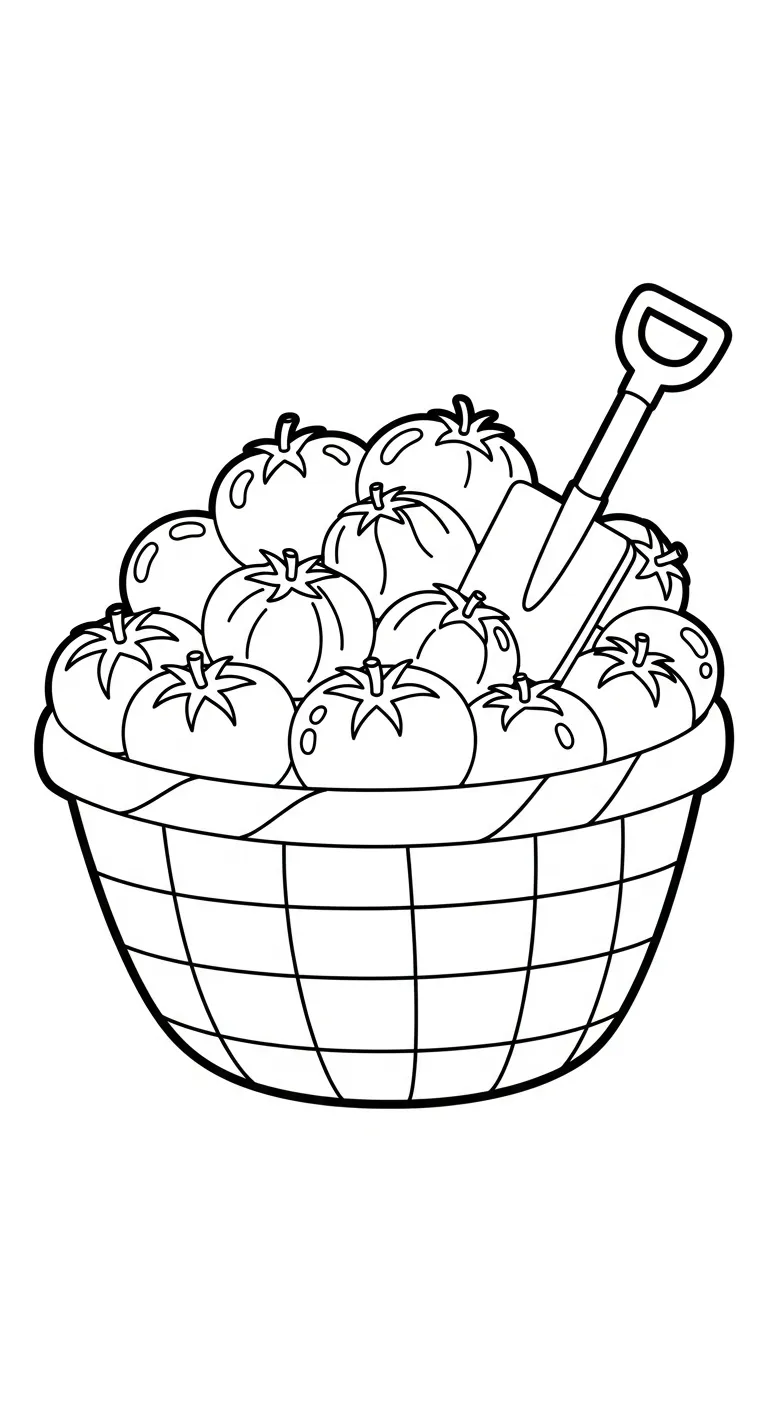 in hình tô màu Trang tô mau Cà Chua cho bé 5 tuổi
