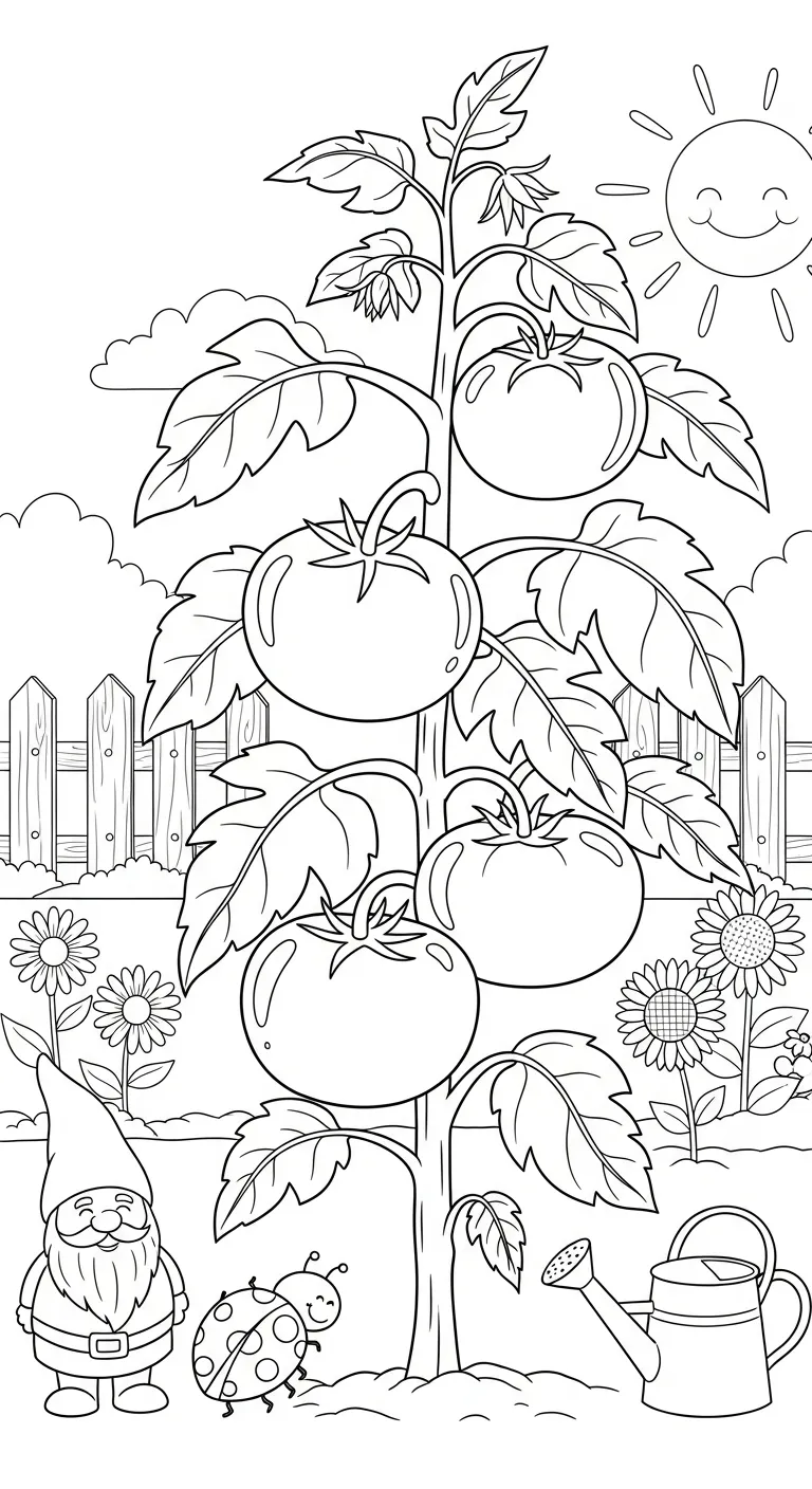 tranh tô màu Trang tô mau Cà Chua cho bé 7 tuổi miễn phí