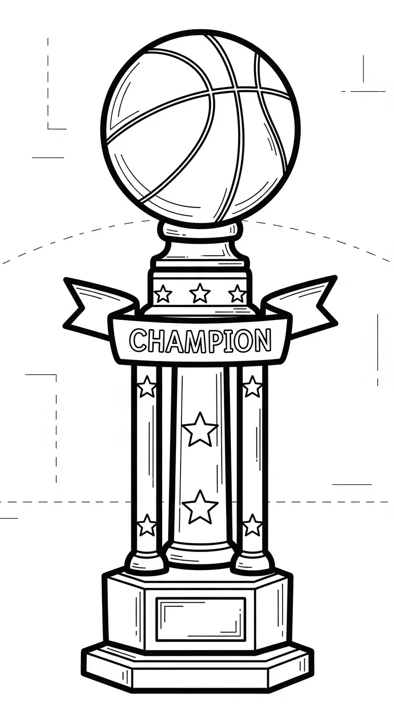 hình tô màu Tranh Tô Màu Bóng Rổ cho bé 5 tuổi