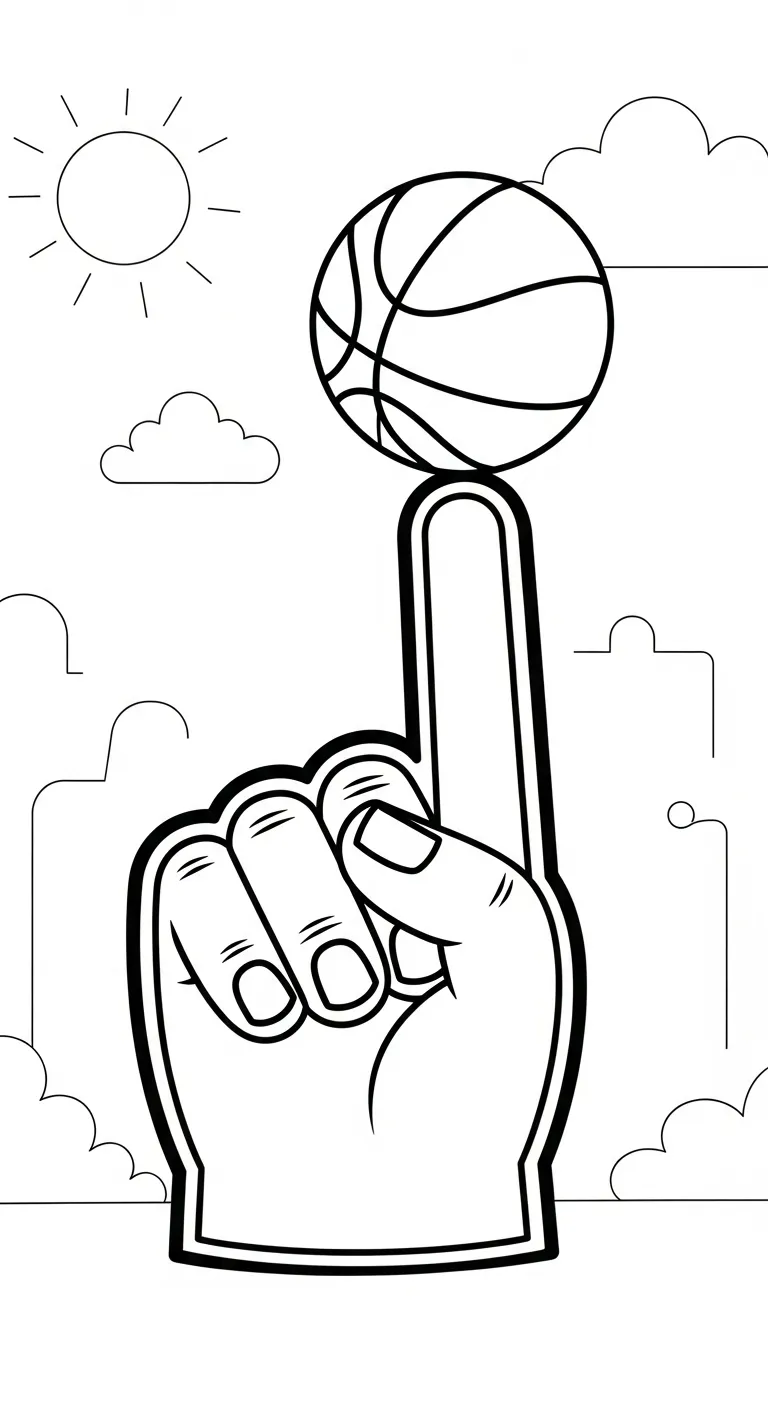 tải tranh tô màu Tranh Tô Màu Bóng Rổ cho bé miễn phí