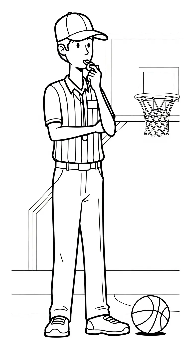 download hình tô màu Tranh Tô Màu Bóng Rổ cho bé