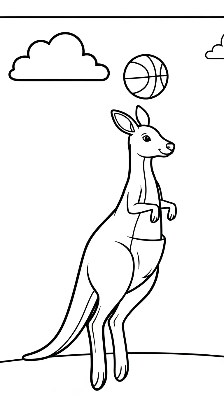 file pdf tranh tô màu Tranh Tô Màu Bóng Rổ cho bé 1