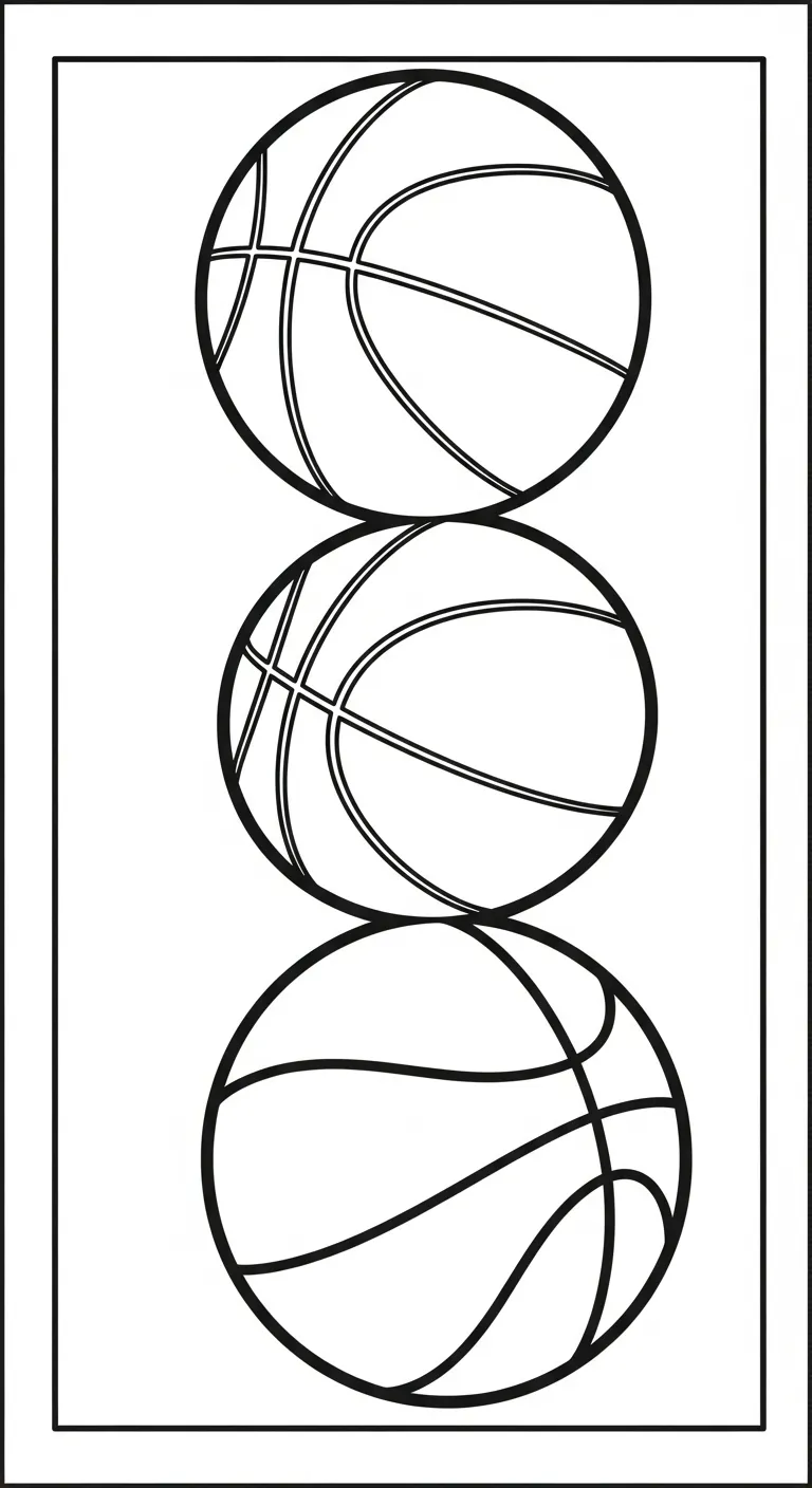 tranh tô màu Tranh Tô Màu Bóng Rổ cho bé 5 tuổi miễn phí 1