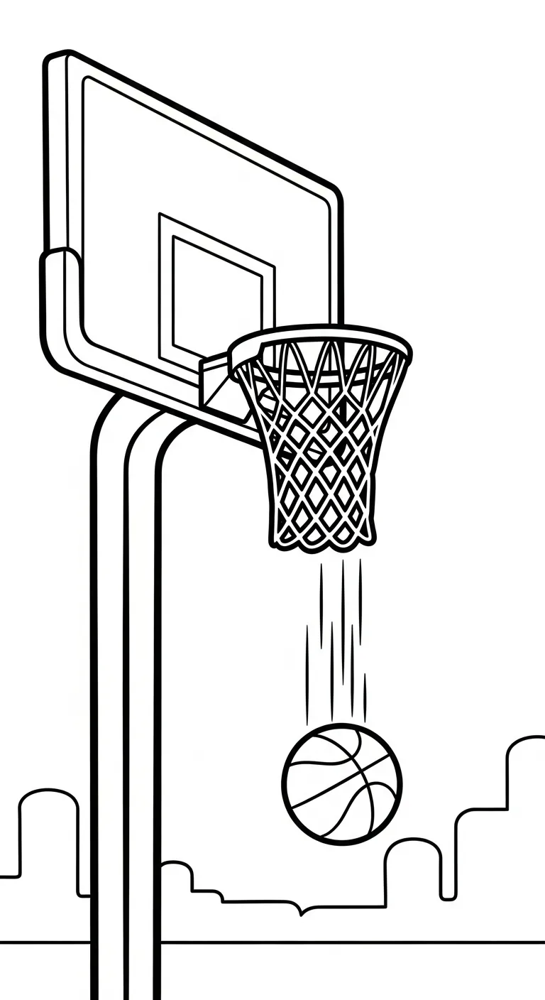 download tranh tô màu Tranh Tô Màu Bóng Rổ miễn phí