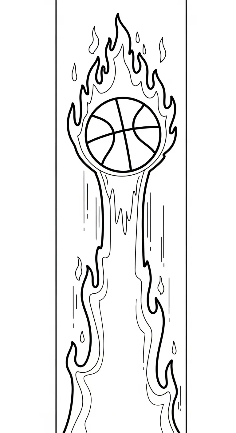 hình tô màu Tranh Tô Màu Bóng Rổ cho bé 3 tuổi miễn phí