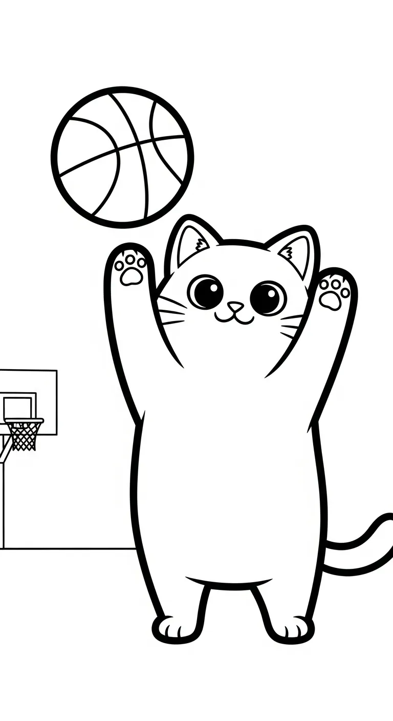 hình tô màu Tranh Tô Màu Bóng Rổ cho bé 5 tuổi 1