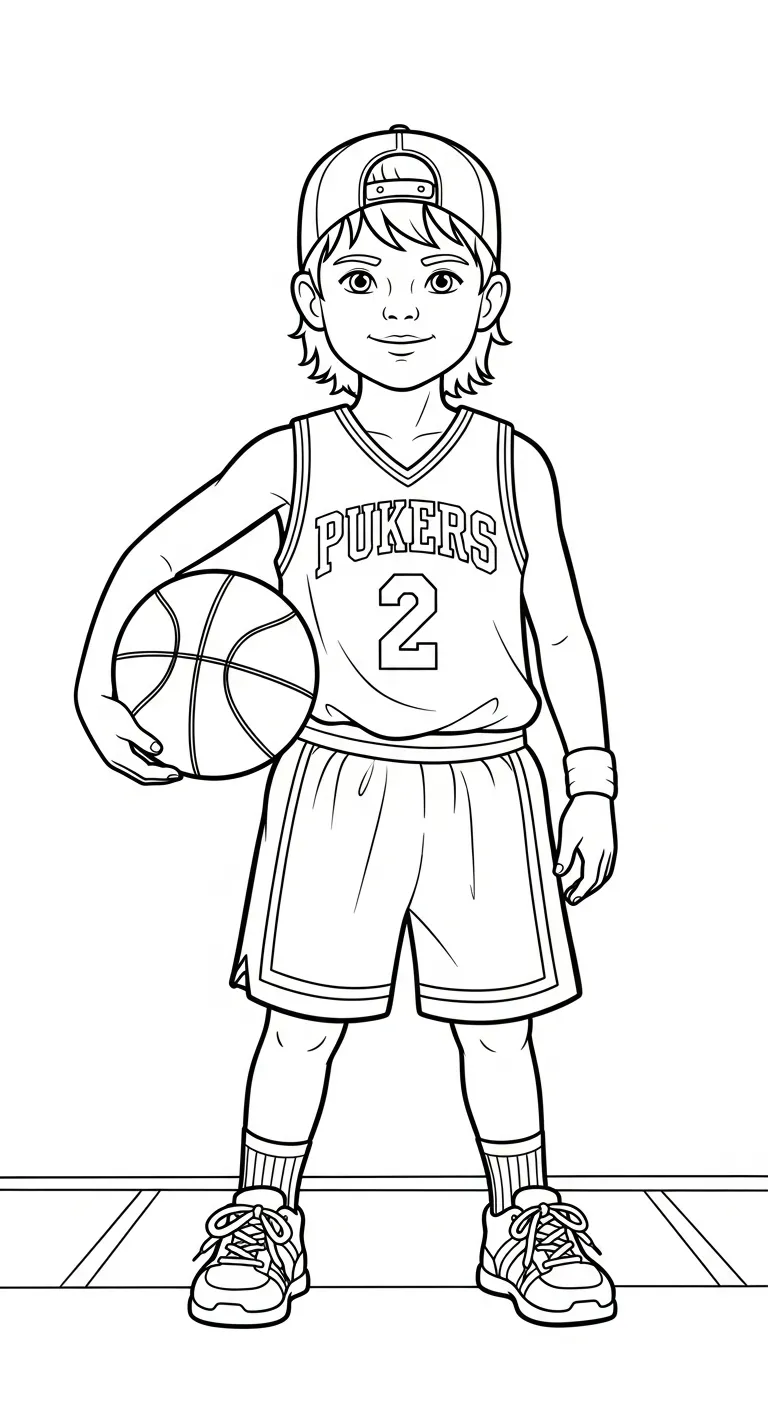 tải tranh tô màu Tranh Tô Màu Bóng Rổ cho bé 3 tuổi