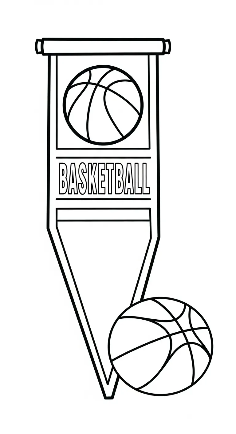 hình tô màu Tranh Tô Màu Bóng Rổ cho bé 7 tuổi