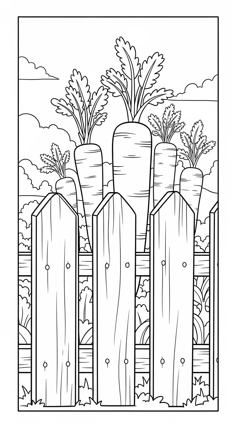 in hình tô màu Tranh Tô Màu Cà Rốt khổ A4 1