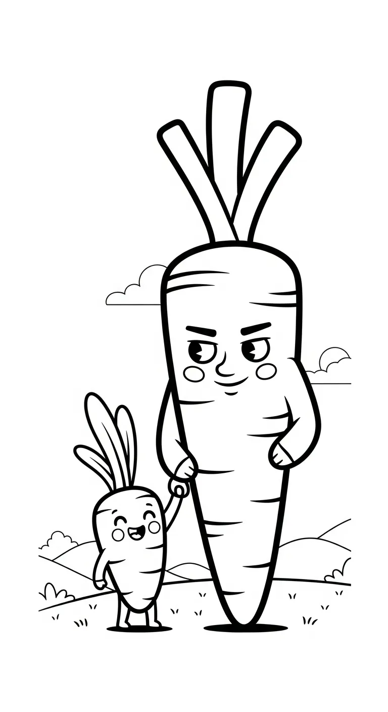 tranh tô màu Tranh Tô Màu Cà Rốt tập tô