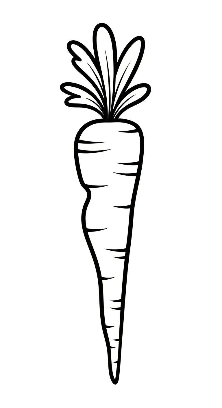 file tranh tô màu Tranh Tô Màu Cà Rốt cho bé in