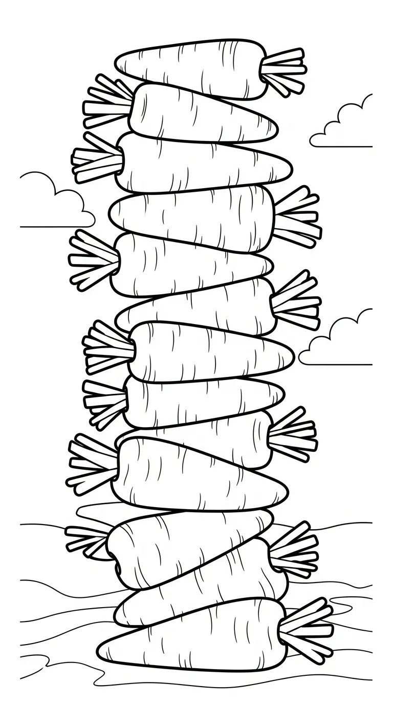 hình tô màu Tranh Tô Màu Cà Rốt cho bé 6 tuổi