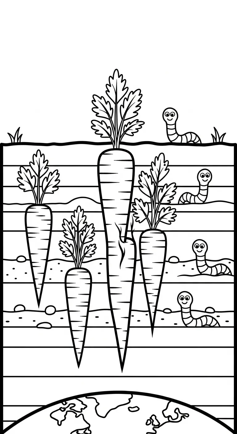 tải tranh tô màu Tranh Tô Màu Cà Rốt cho bé