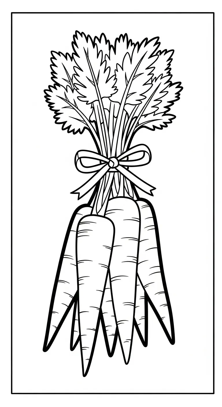 tranh tô màu Tranh Tô Màu Cà Rốt cho bé 3 tuổi miễn phí