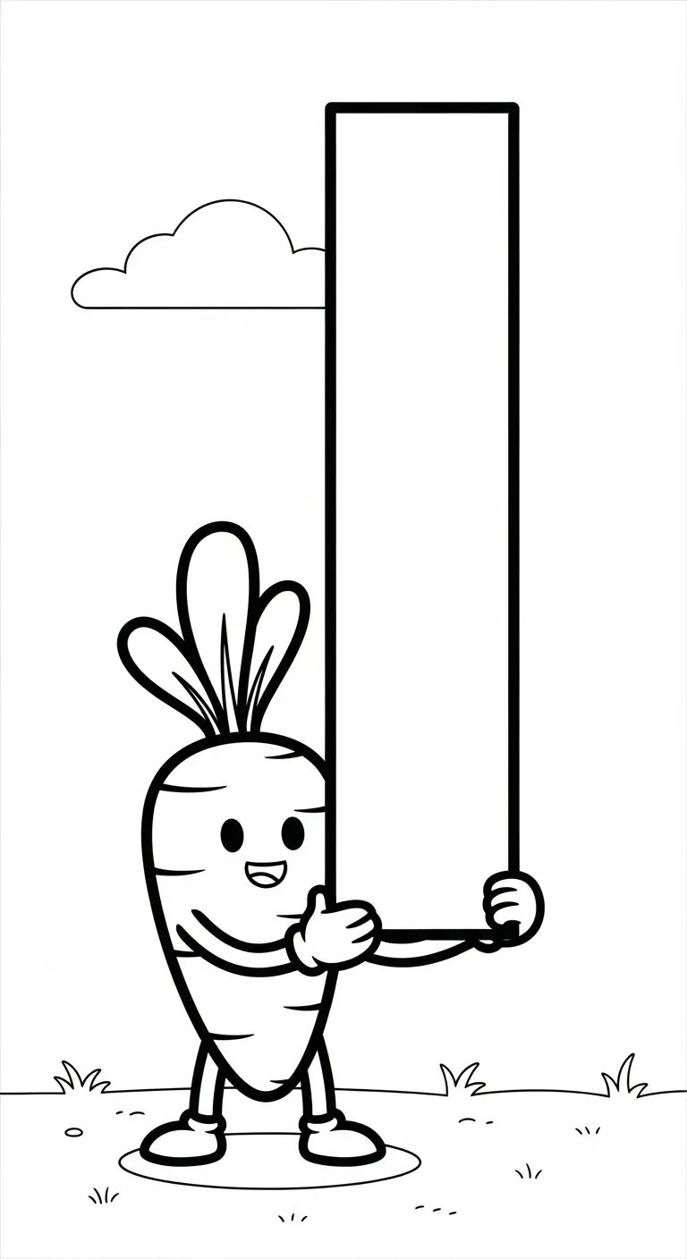 tranh tô màu Tranh Tô Màu Cà Rốt cho bé