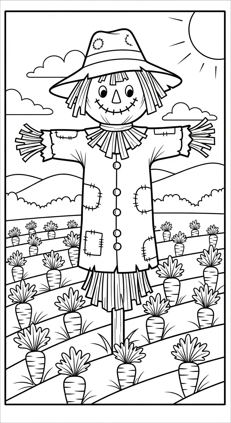 tải file tranh tô màu Tranh Tô Màu Cà Rốt