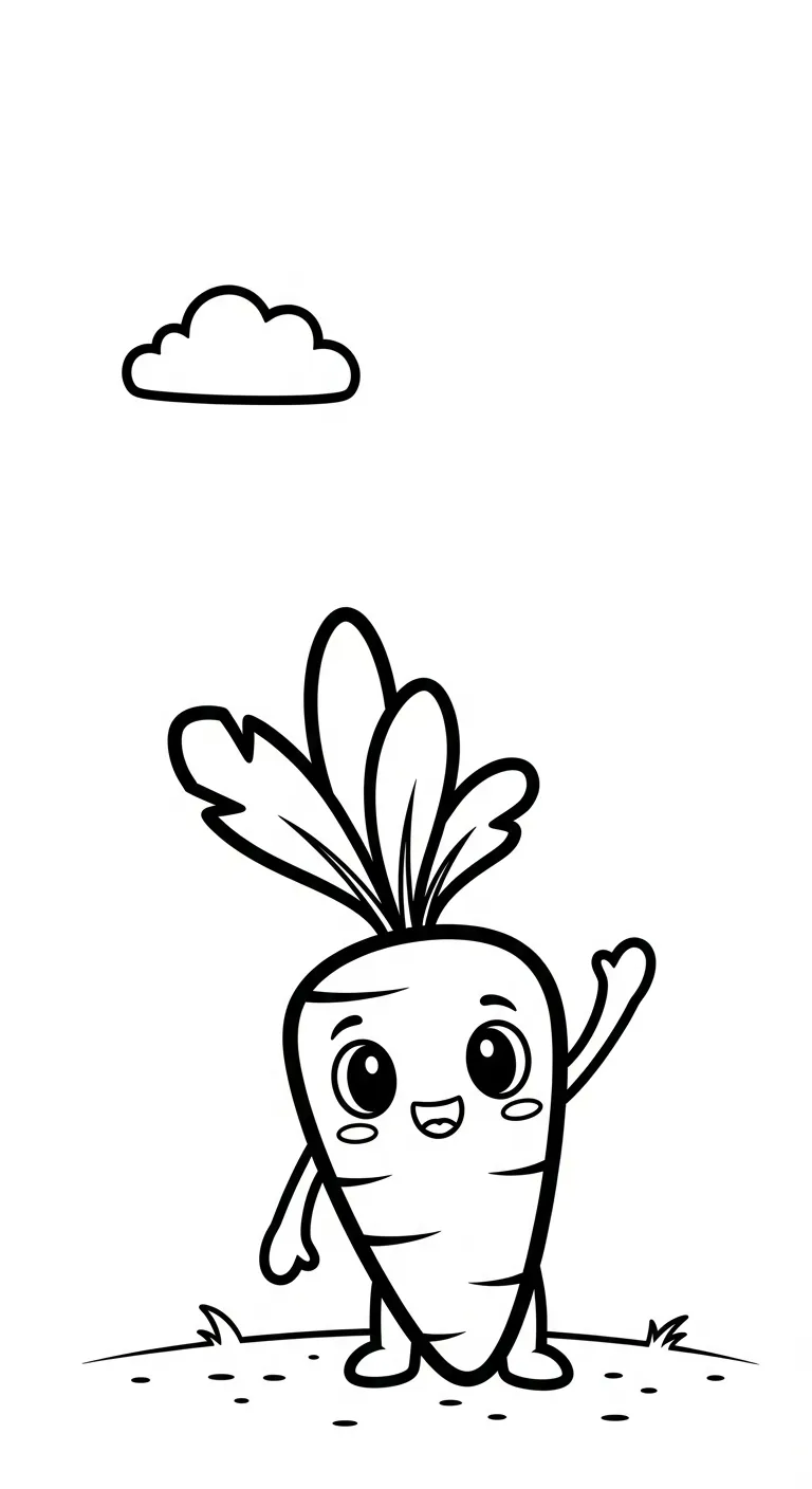 tải hình tô màu Tranh Tô Màu Cà Rốt cho bé