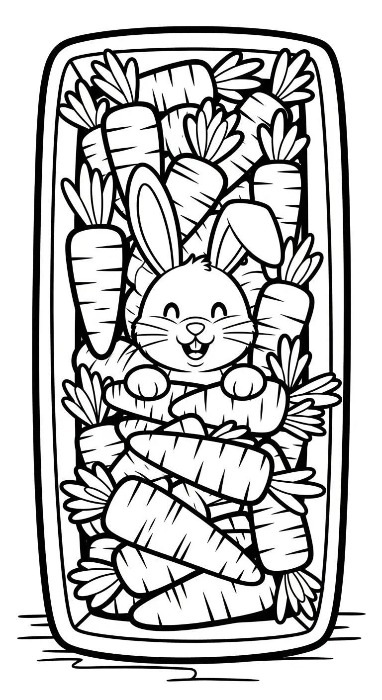 hình tô màu Tranh Tô Màu Cà Rốt cho bé 3 tuổi miễn phí