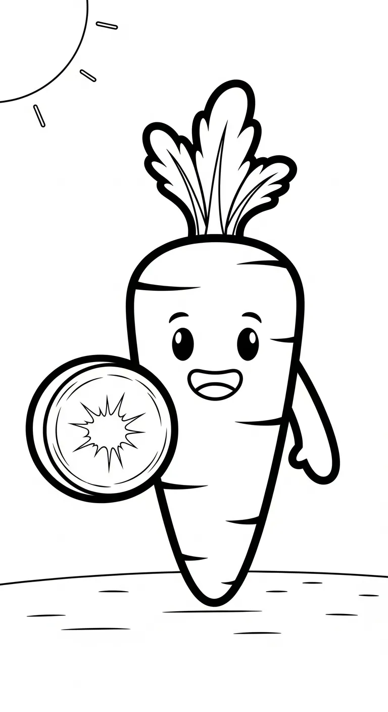 in tranh tô màu Tranh Tô Màu Cà Rốt