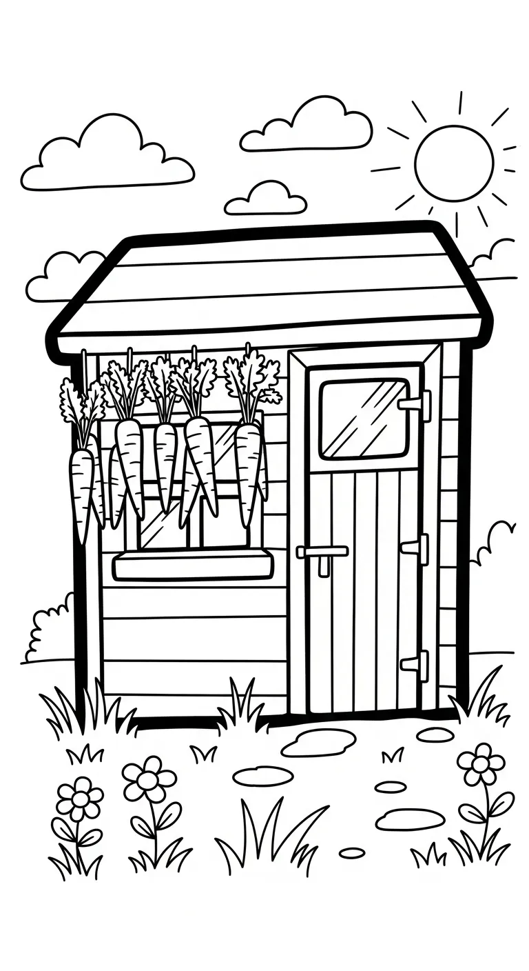 tải hình tô màu Tranh Tô Màu Cà Rốt miễn phí