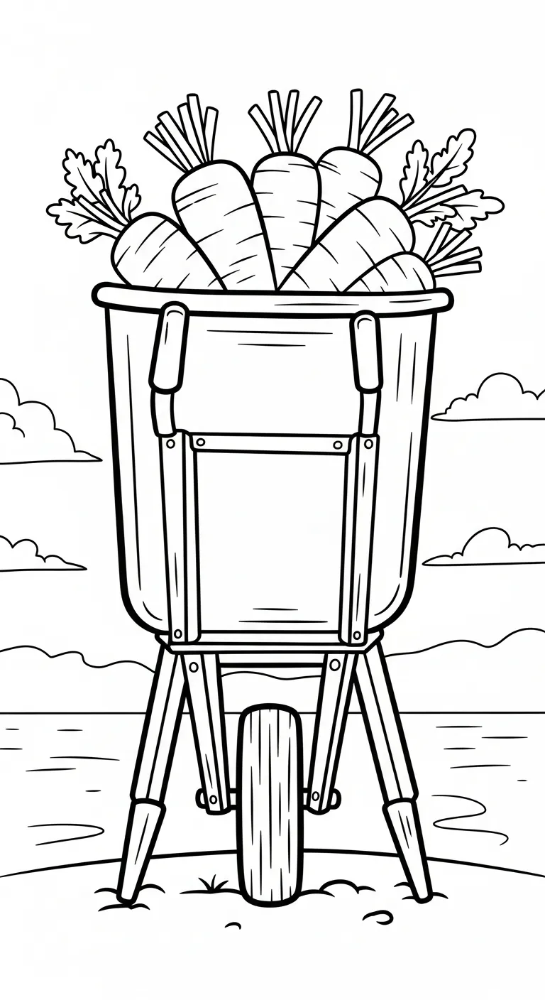 in hình tô màu Tranh Tô Màu Cà Rốt khổ A4 2