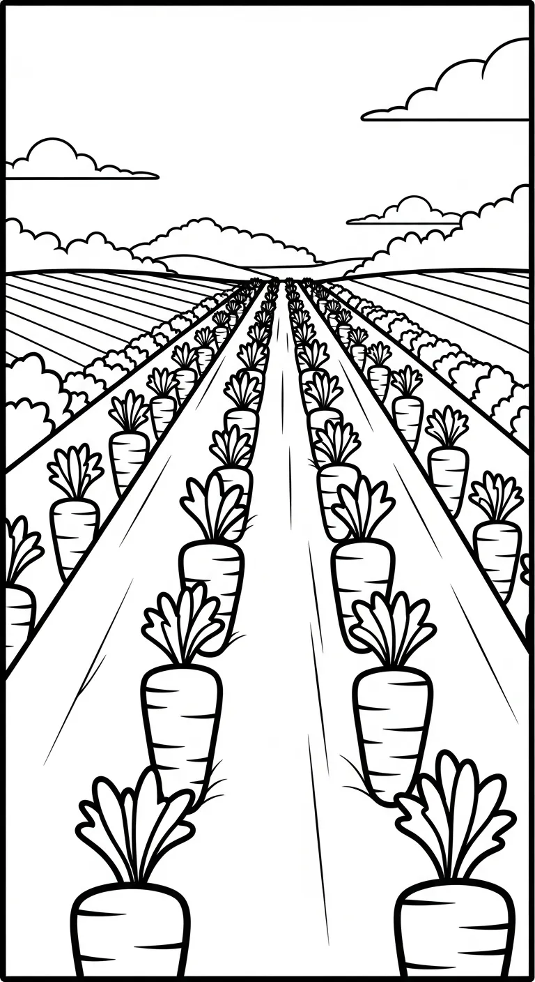 hình tô màu Tranh Tô Màu Cà Rốt cho bé 7 tuổi