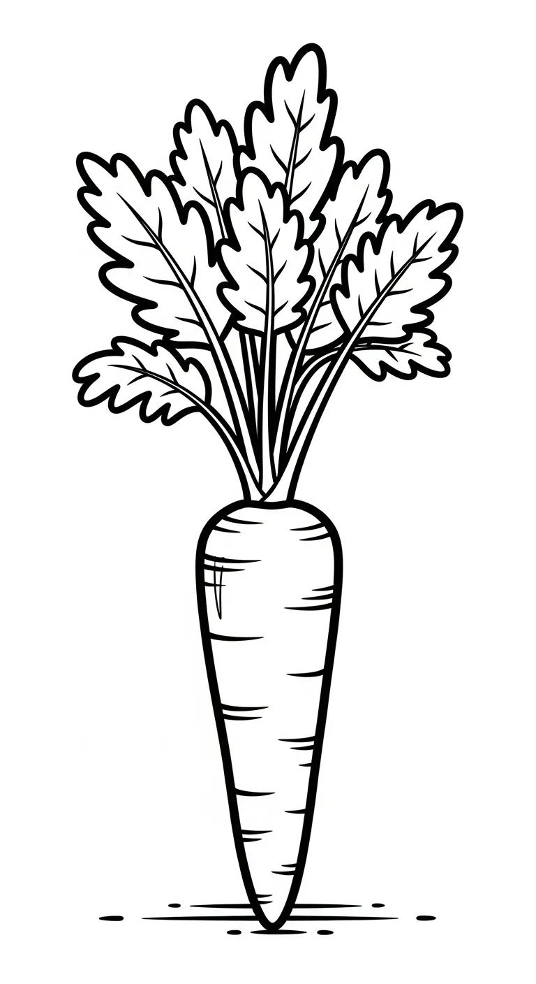 file pdf hình tô màu Tranh Tô Màu Cà Rốt cho bé