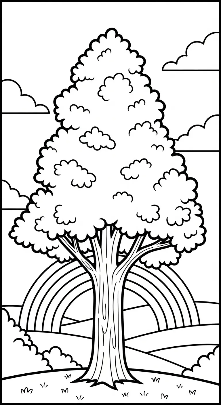 tải tranh tô màu Tranh Tô Màu Cầu Vồng cho bé 5 tuổi