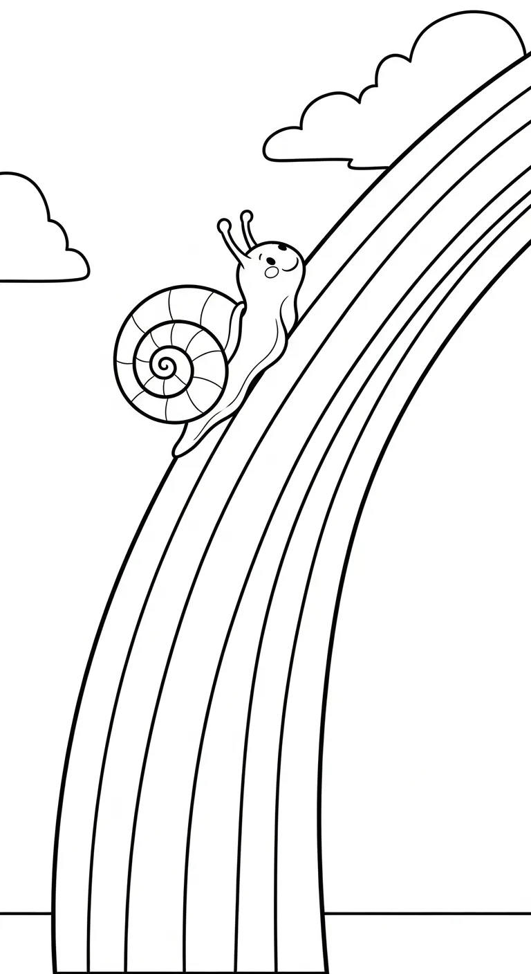 tranh tô màu Tranh Tô Màu Cầu Vồng rõ nét