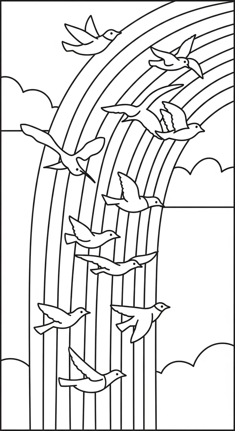 tranh tô màu Tranh Tô Màu Cầu Vồng pdf