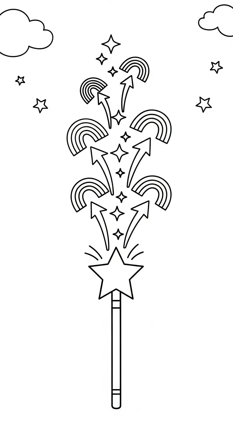 file pdf tranh tô màu Tranh Tô Màu Cầu Vồng cho bé