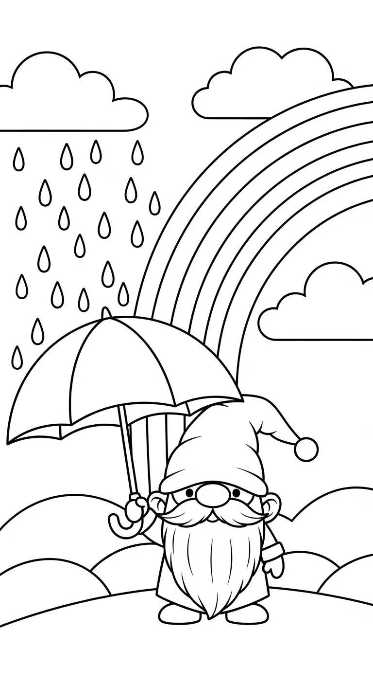 hình tô màu Tranh Tô Màu Cầu Vồng cho bé 3 tuổi miễn phí