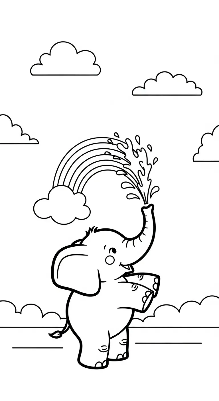 in hình tô màu Tranh Tô Màu Cầu Vồng cho bé 8 tuổi