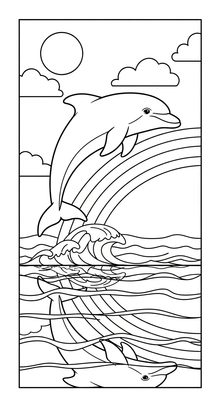 in hình tô màu Tranh Tô Màu Cầu Vồng cho bé 3 tuổi