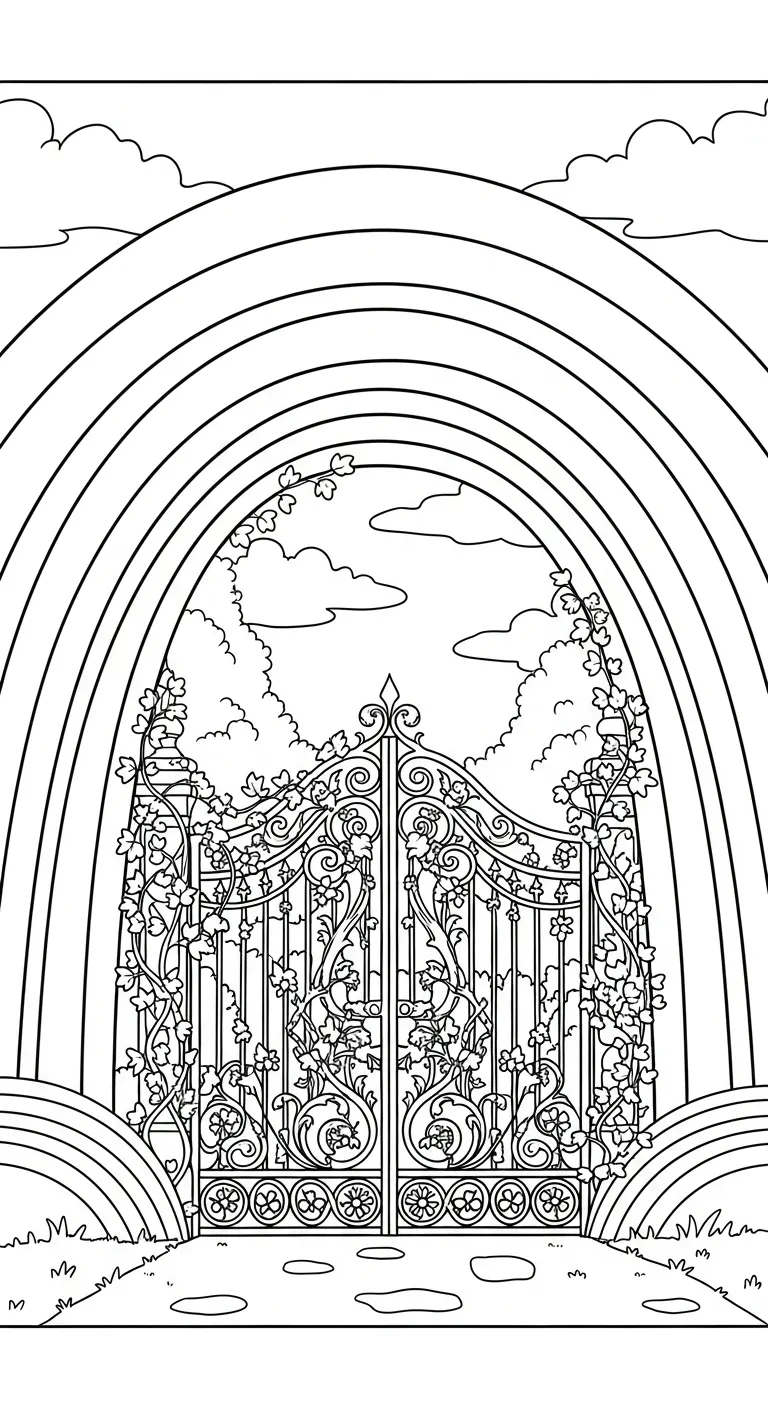 tranh tô màu Tranh Tô Màu Cầu Vồng cho bé 6 tuổi miễn phí