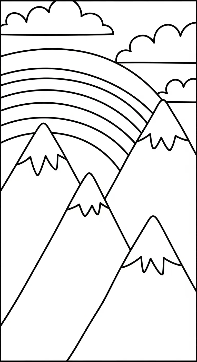 tải tranh tô màu Tranh Tô Màu Cầu Vồng cho bé 6 tuổi
