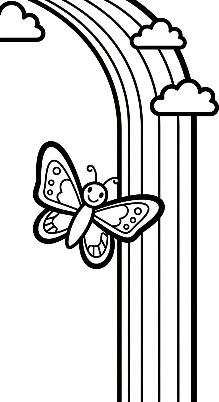 in tranh tô màu Tranh Tô Màu Cầu Vồng cho bé 4 tuổi