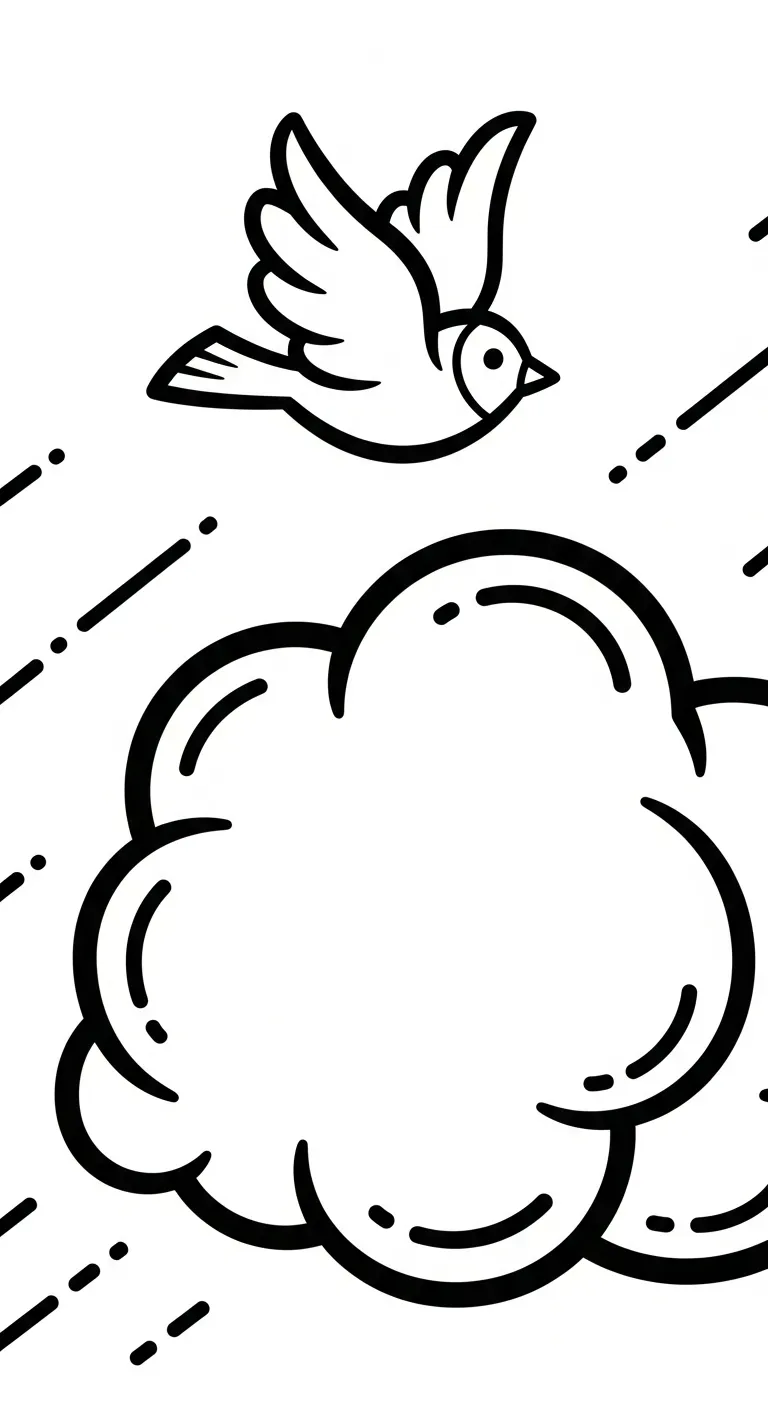 in tranh tô màu Tranh Tô Màu Đám Mây miễn phí